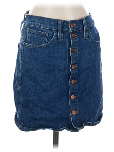 Pre-owned Madewell Denim Skirt In Blue