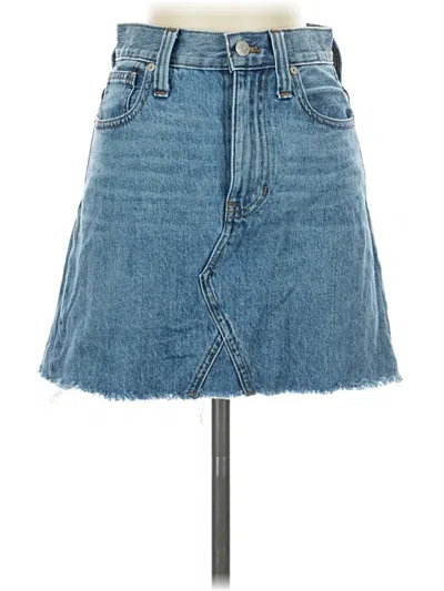 Pre-owned Madewell Denim Skirt In Blue