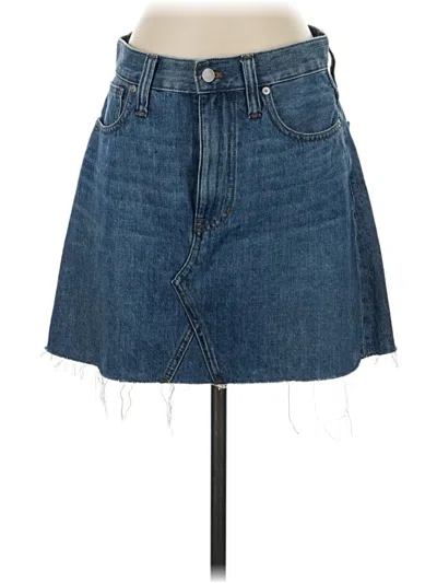Pre-owned Madewell Denim Skirt In Blue
