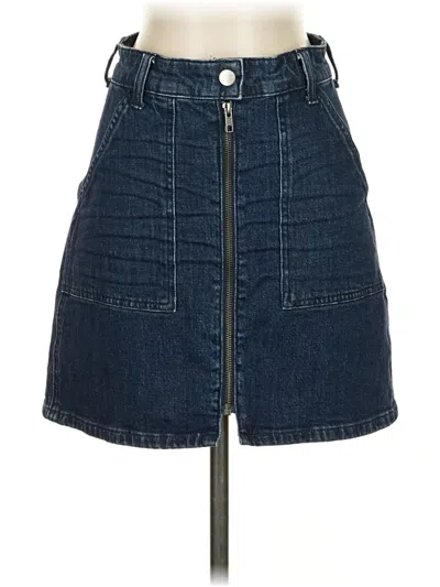 Pre-owned Madewell Denim Skirt In Blue