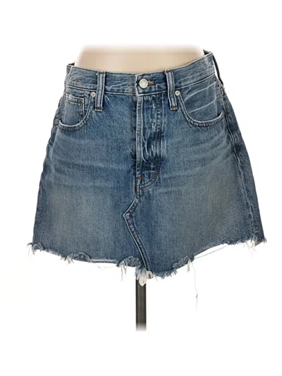 Pre-owned Madewell Denim Skirt In Blue
