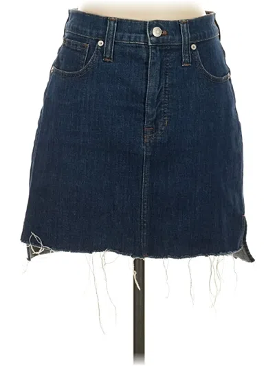 Pre-owned Madewell Denim Skirt In Blue