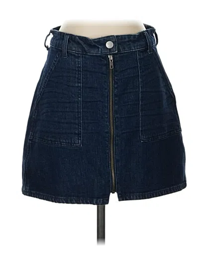 Pre-owned Madewell Denim Skirt In Blue