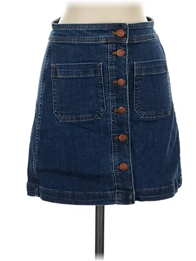 Pre-owned Madewell Denim Skirt In Blue