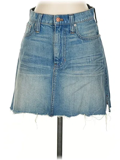 Pre-owned Madewell Denim Skirt In Blue