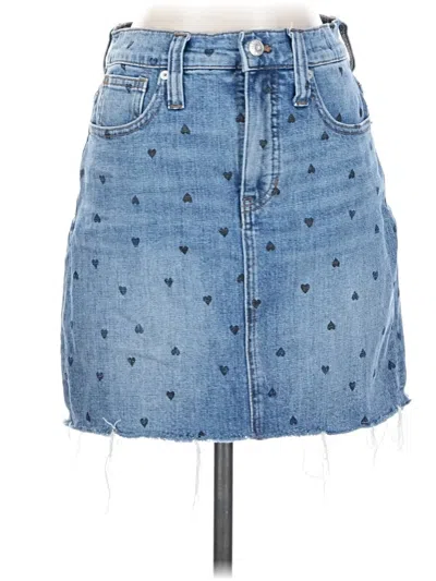 Pre-owned Madewell Denim Skirt In Blue