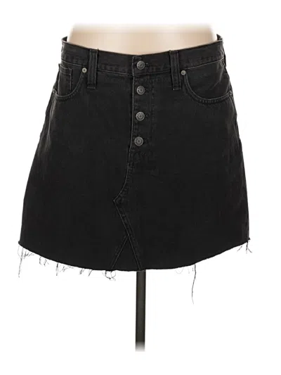 Pre-owned Madewell Denim Skirt In Gray