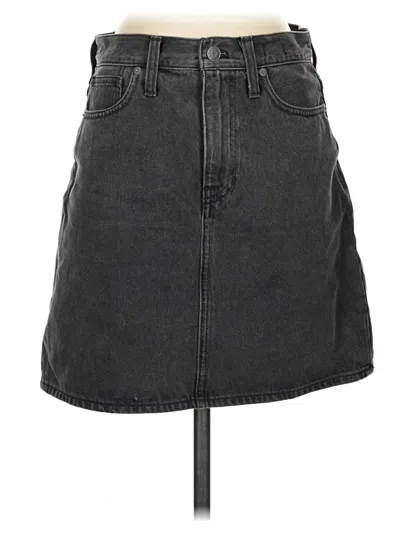Pre-owned Madewell Denim Skirt In Gray
