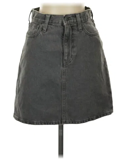 Pre-owned Madewell Denim Skirt In Gray