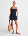 Madewell Denim Squareneck Romper In Blue