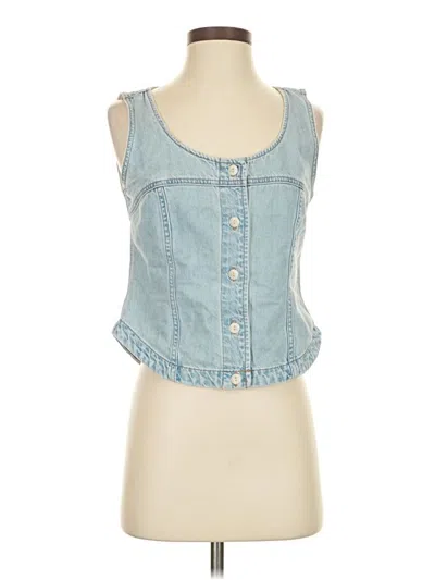 Pre-owned Madewell Denim Vest In Blue