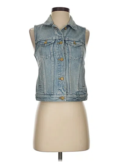 Pre-owned Madewell Denim Vest In Blue