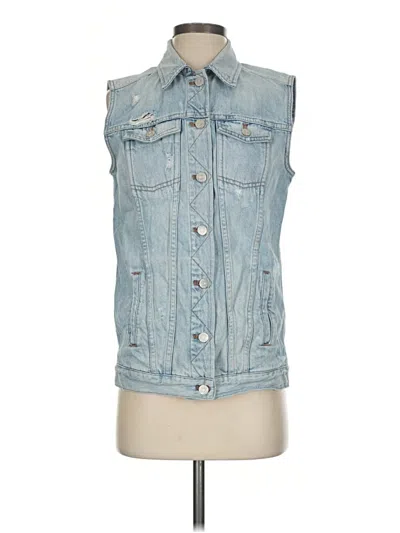 Pre-owned Madewell Denim Vest In Blue