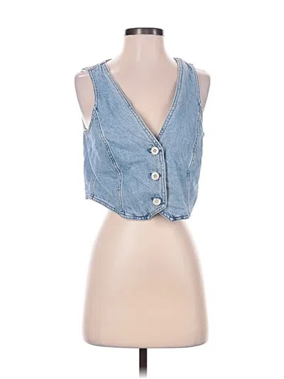 Pre-owned Madewell Denim Vest In Blue