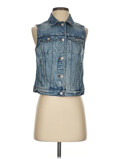 Pre-owned Madewell Denim Vest In Blue