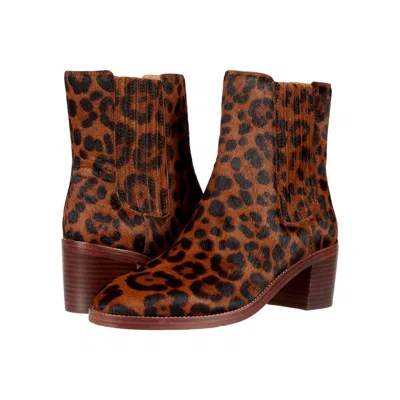 Madewell Desi High Shaft Chelsea Boot Maple Syrup Multi Leopard Ma422-984 Women's In Brown
