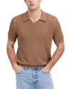 Madewell Diamond Pointelle Stitch Regular Fit Short Sleeve Sweater In Cargo