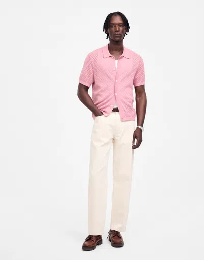 Madewell Diamond Pointelle-stitch Sweater Polo