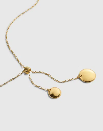 Madewell Disc Lariat Necklace In Gold