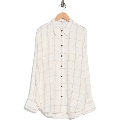 Madewell Dolman Sleeve Button-up Shirt In White