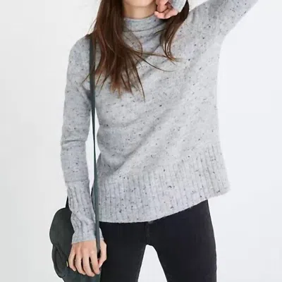 Madewell Donegal Inland Turtleneck Wool Pullover In Grey