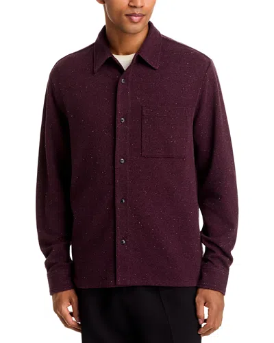 Madewell Donegal Twill Button Front Shirt In Burgundy