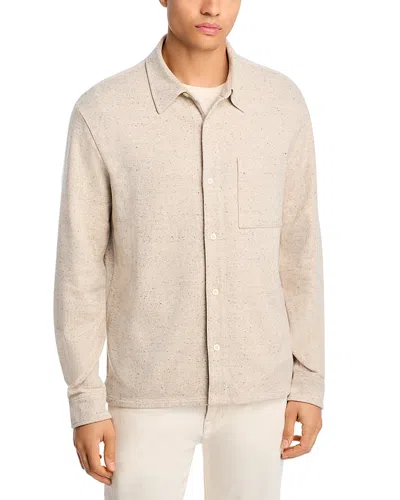 Madewell Donegal Twill Button Front Shirt In Gray