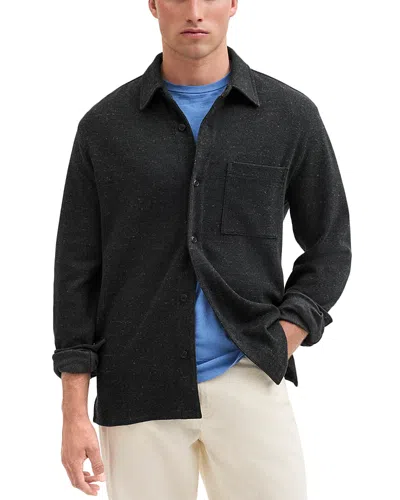 Madewell Donegal Twill Button Front Shirt In Black