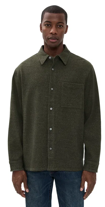 Madewell Donelgal Twill Long Sleeve Shirt Donegal Twill Foliage Green