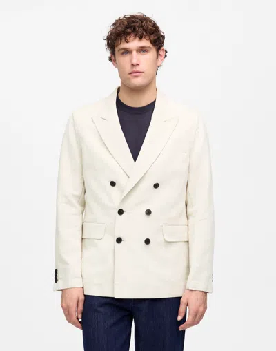 Madewell Double-breasted Blazer In Bone