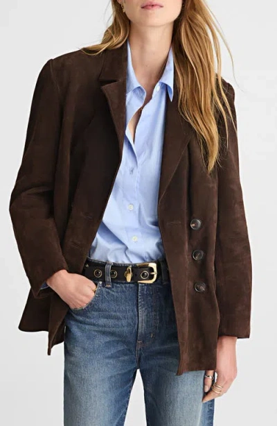MADEWELL MADEWELL DOUBLE-BREASTED SUEDE BLAZER