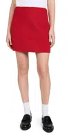 Madewell Double Face Mini Skirt Bright Cherry In Bright Cherry