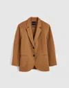 Madewell Double-faced Cardigan Blazer In Brown