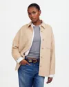 Madewell Double-faced Long Shirt-jacket In Maple Oatmeal Melange