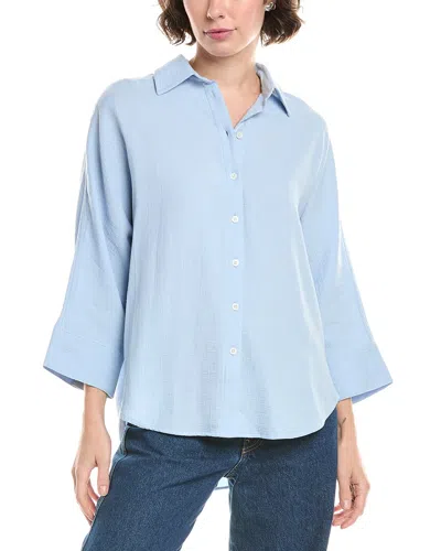 Madewell Double-gauze Oversized Shirt In Blue