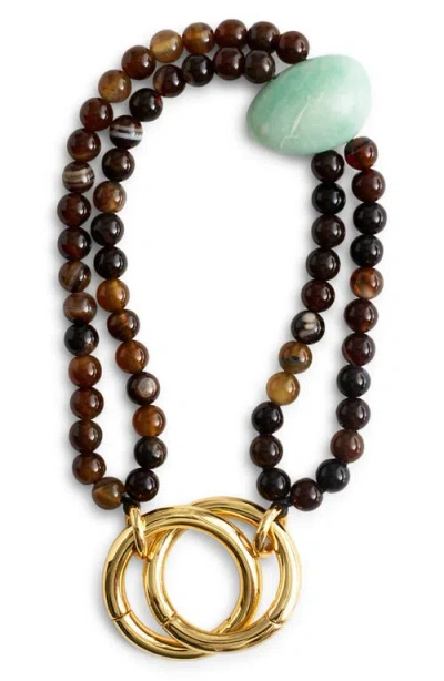 Madewell Double Strand Beaded Bag Charm In Pattern