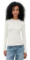 Madewell Drapey Rib Long-sleeve Tee Winter White In White