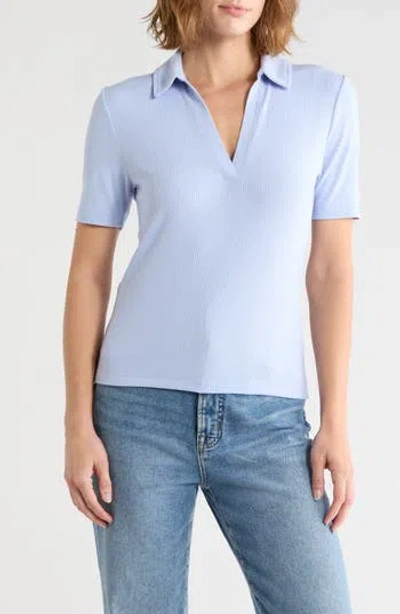 Madewell Drapey Rib Polo In Pale Dawn