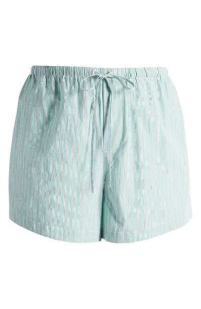 Madewell Drawstring High Waist Crinkle Poplin Shorts In Dusty Verdigris