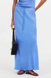 MADEWELL DRAWSTRING MAXI SLIP SKIRT