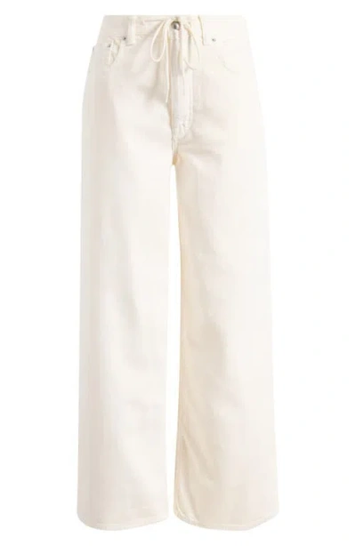 Madewell Drawstring Waist Baggy Jeans In Luxury Forest