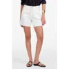 Madewell Drawstring Jean Short In Tile White Tile White In White