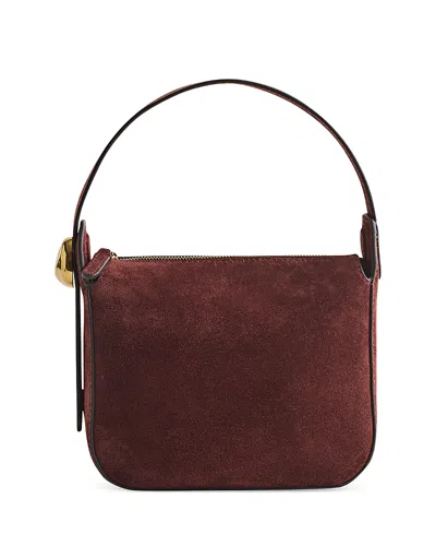Madewell Drop Handle Suede Mini Bag In Yellow