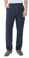 Madewell E Waist Patch Pocket Pants In Baird Linen Dark Indigo In Dark Indigo