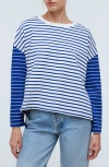 MADEWELL MADEWELL EASY CONTRASTING STRIPE LONG SLEEVE RUGBY T-SHIRT