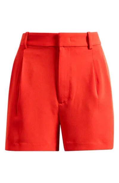 Madewell Easy Pleated Crepe Trouser Shorts In Bright Flame