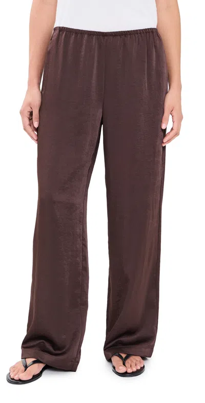 Madewell Easy Pull On Satin Pants Dark Chicory