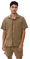 Madewell Easy Shirt Dobby Box Stitch Faded Birch In Brown