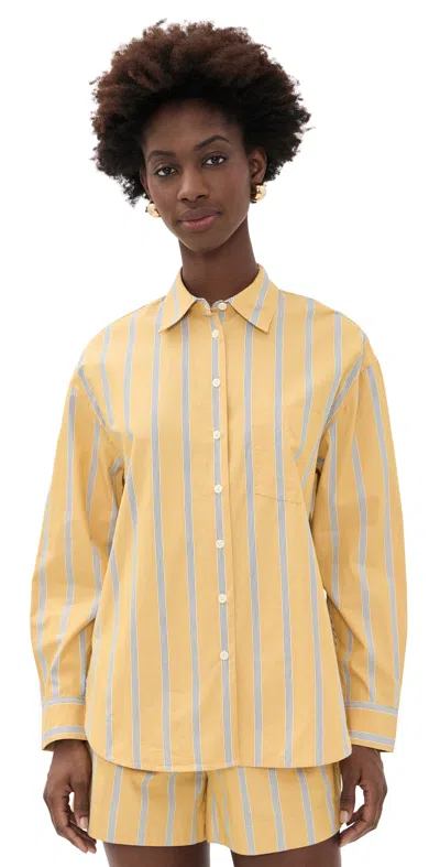 Madewell Easy Shirt Textured Stripe Chantrelle