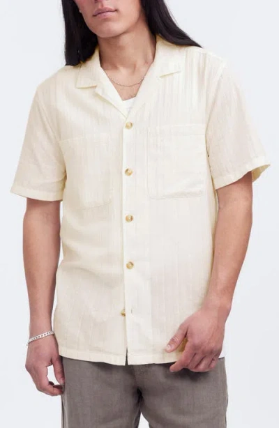 Madewell Easy Stripe Cotton Camp Shirt In Lighthouse